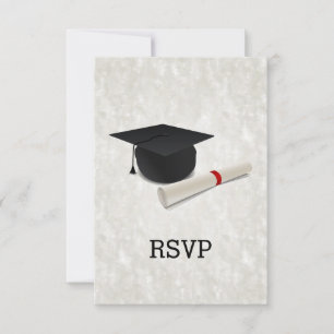 Graduation Party Diploma Customizable RSVP Reply Card