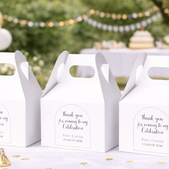 Graduation Party  | Elegant Script Favor Box (Creator Uploaded)