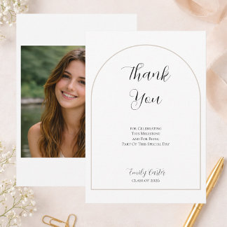 Graduation Party  | Elegant Script Thank You Card
