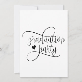 Graduation Party Flat Invitation, Size: 5" x 7" Invitation