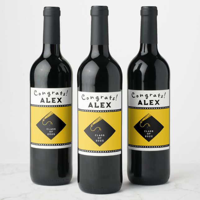Graduation Party Gift Wine Label (Bottles)