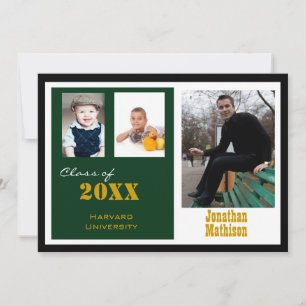 Graduation Party Green Photo Invitation