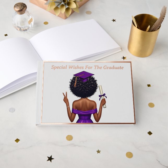 Graduation Party Guest Book- Best Wishes To Grad Guest Book (Front Open)