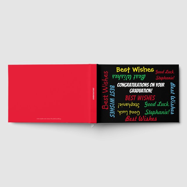 Graduation Party Guest Book Fun Colourful (Full)