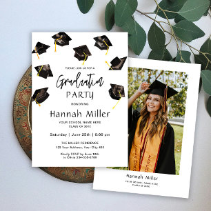 Graduation Party Happy Hats Photo Invitation