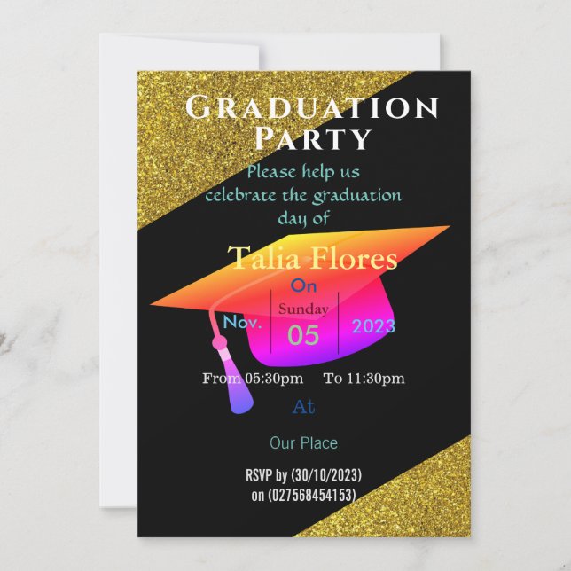 Graduation party Invitation (Front)