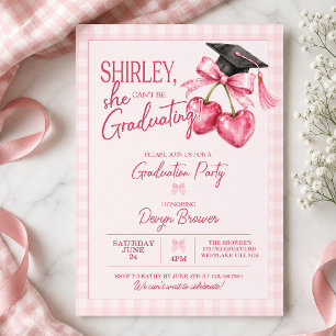 Graduation Party Invitation 2026 Cherry Pink Pre