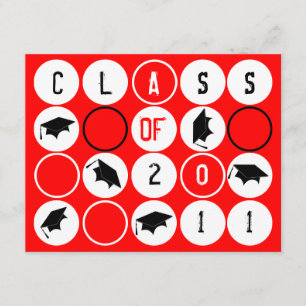Graduation Party Invitation DOT191 Red