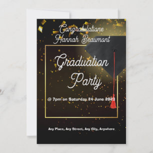 Graduation Party invitation - editable text