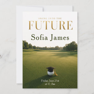 Graduation Party Invitation Golf Theme