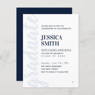 Graduation Party Invitation Modern Simple Postcar Postcard