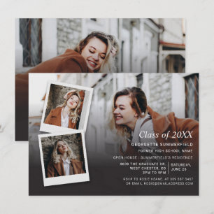 Graduation Party Invitation Photo Collage Script