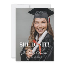 GRADUATION PARTY INVITATION SHE DID IT