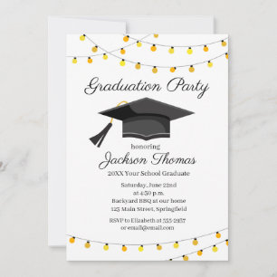 Graduation Party Invitation String of lights