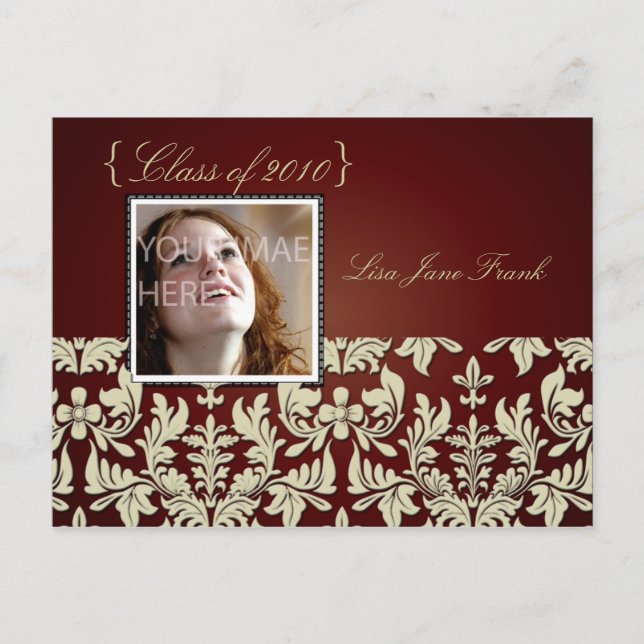 Graduation party invite postcards (Front)