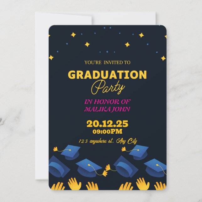  Graduation Party Invite with Photo (Front)