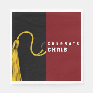 Graduation Party Maroon Napkins
