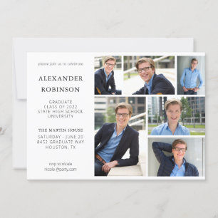 Graduation Party Modern 6 Photo V2 Invitation