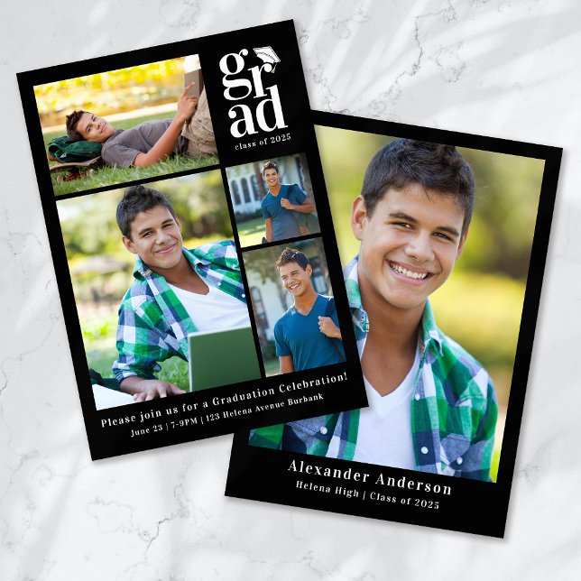 Graduation Party Multi Photo  Invitation (Creator Uploaded)