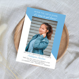 Graduation Party Open House 2023 Photo Light Blue Invitation