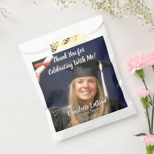 Graduation Party Personalized Photo Thank You Favour Bag