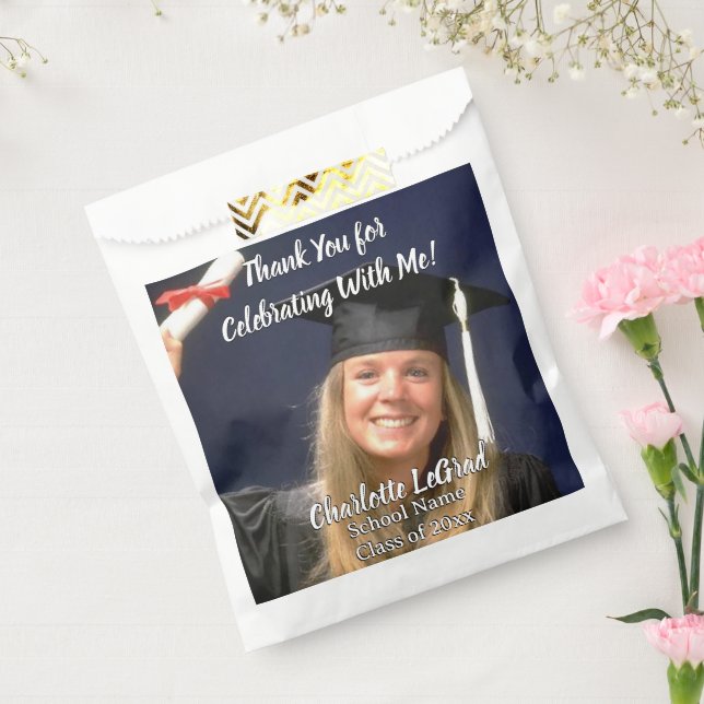 Graduation Party Personalized Photo Thank You Favour Bag (Sealed)