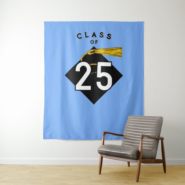 Graduation Party Photo Backdrop Tapestry (In Situ)