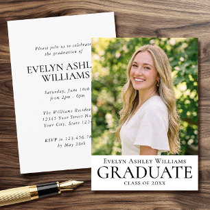 Graduation Party Photo Invitation Enclosure Card