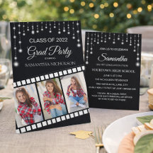 Graduation Party Photo Movie Reel Cinema Stars