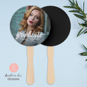 Graduation Party Photo Script Celebration Modern  Hand Fan