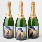 Graduation party photo script sparkling wine label (Bottles)