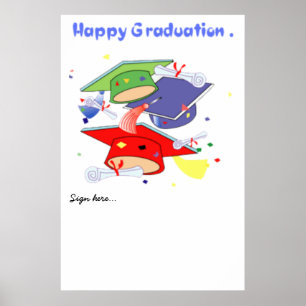 Graduation Party Poster Guests signature keepsake