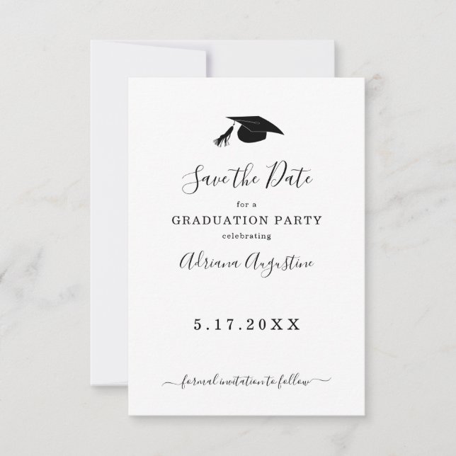 Graduation Party Save the Date Insert Invitation (Front)