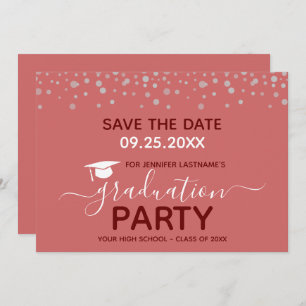 Graduation Party Save the Date Invitation