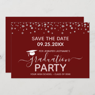 Graduation Party Save the Date Invitation