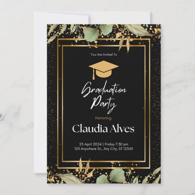 Graduation Party Save the Date Invitation (Front)