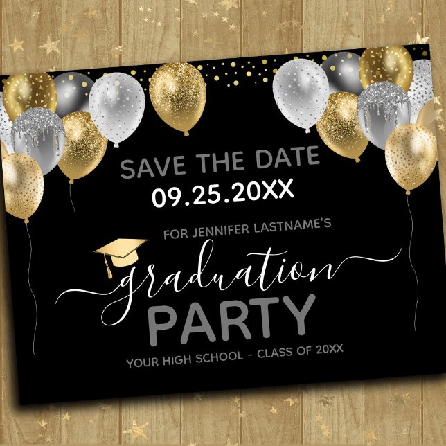 Graduation Party Save the Date Invitation Postcard (Creator Uploaded)