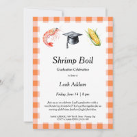 Graduation Party Shrimp Boil Invitation