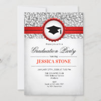 Graduation Party - Silver White Red