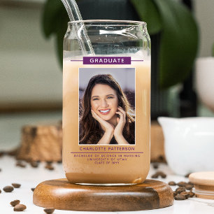 Graduation Party Simple moderne Script Photo viole