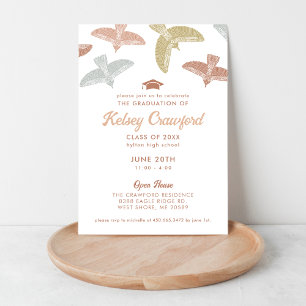 Graduation Party     Soaring Birds Boho Folk Art Invitation