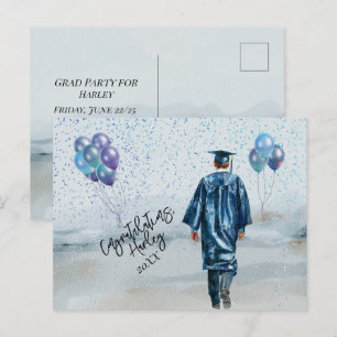 Graduation Party Son Congratulations Postcard