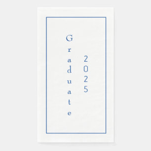 Graduation Party Student Graduate 2025 Text Blue Napkin