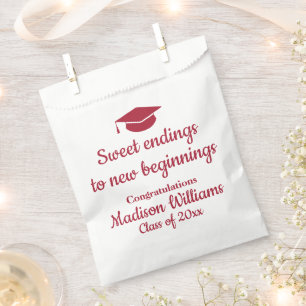 Graduation Party Sweet Ending Treat Bags Favor Bag