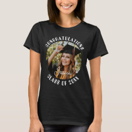 Graduation Party Sweet Personalized Photo and Name T-Shirt