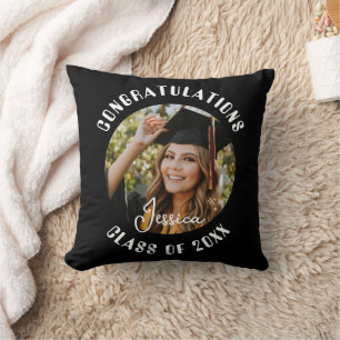 Graduation Party Sweet Personalized Photo and Name Throw Pillow