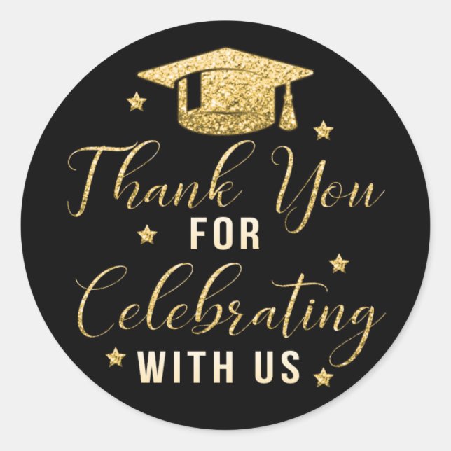 Graduation Party Thank You Favour Stickers (Front)