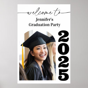 Graduation Party Welcome Sign with Photo 
