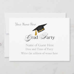 Graduation Party with Custom Name and Class Year Invitation