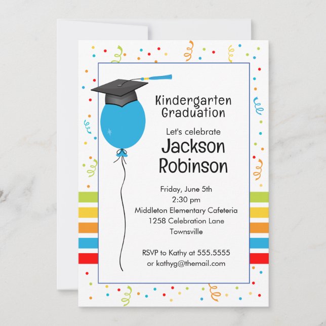 Graduation Pary Invitation Kindergarten graduation (Front)